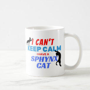 Caneca De Café Sphynx Cat Mug Eu não consigo manter a calma e eng