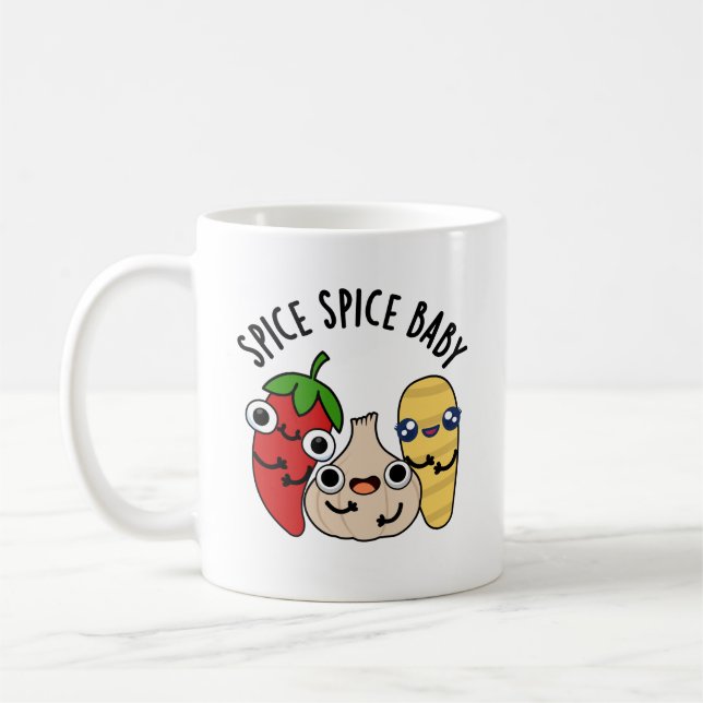 Caneca De Café Spice Spice Baby Engraçado Comida Pun (Esquerda)