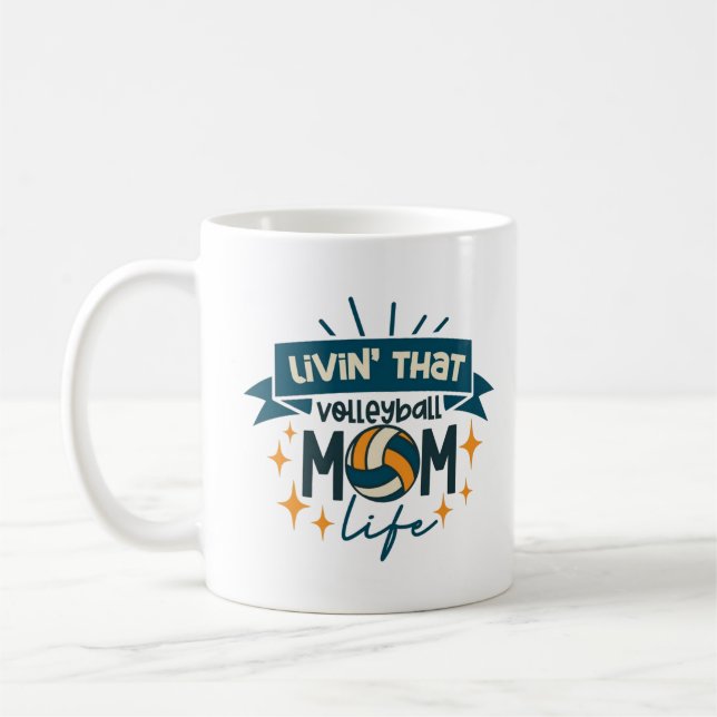 Caneca De Café Spike, Kick, Swing! Voleibol, Futebol e Softball (Esquerda)