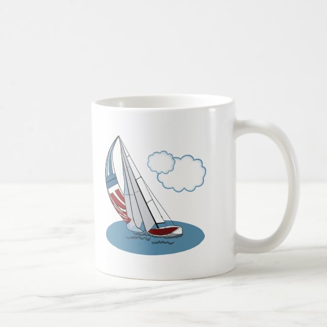 Caneca De Café Spinnaker no vento (Direita)