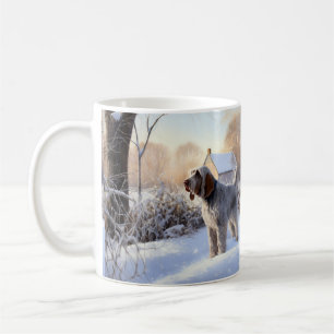 Caneca De Café Spinone Italiano Deixe-o nevar no Natal