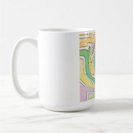 Caneca De Café Spiral Caught in Colorful Maze