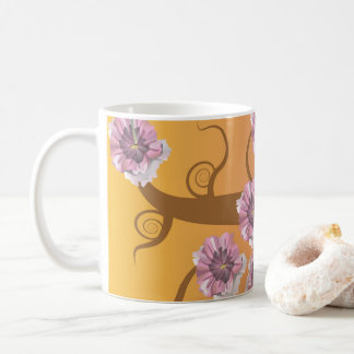 Caneca De Café Spiral Tree With Flower 