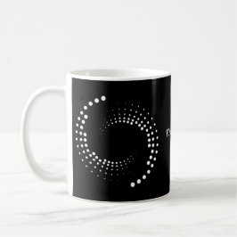 Caneca De Café Spirale mit weißen Kreisen -