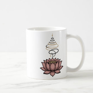 Caneca De Café Spiritual Lotus Flower Unalome Zen Meditation Yoga