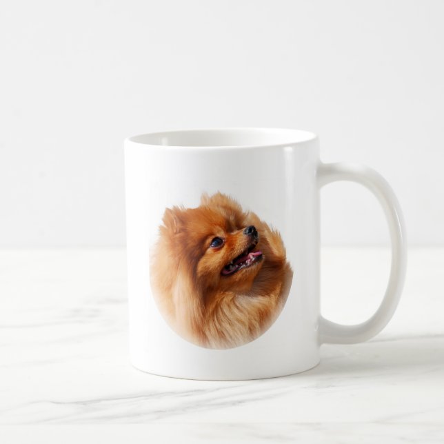 Caneca De Café Spitz de Pomeranian (Direita)