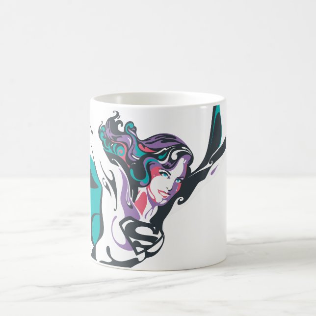 Caneca De Café Splash de Cor da Supergirl 3 (Centro)