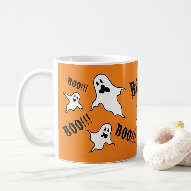 Caneca De Café Spookeen Halloween Ghosts Coffee Mug (Com Donut)