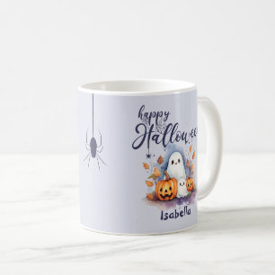 Caneca De Café Spookeen Pumpkin Ghost Spider Mug