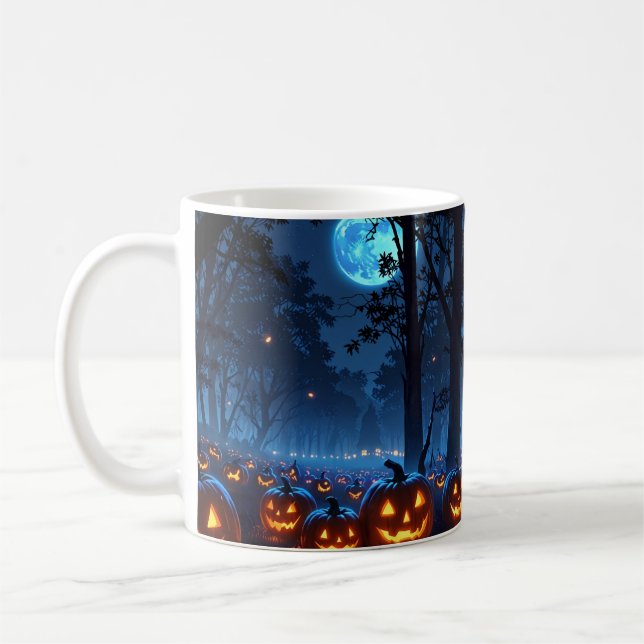 Caneca De Café Spookkin Pumpkin Night Mug - Anime de Halloween (Esquerda)