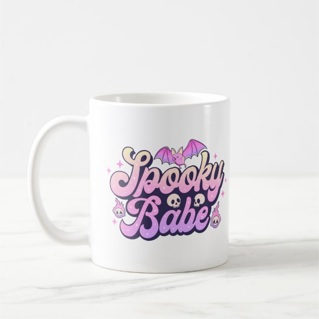Caneca De Café Spooky Babe Cute Halloween (Esquerda)