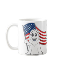 Spooky Grim Reaper EUA Flag Halloween