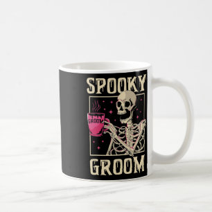 Caneca De Café Spooky Groom Skeleton Halloween Solteiro P