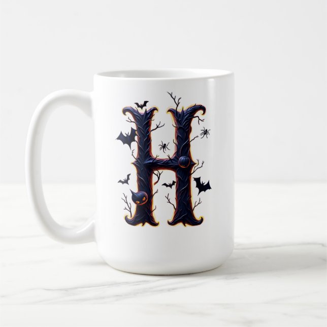 Caneca De Café Spooky Letter H Men (Esquerda)