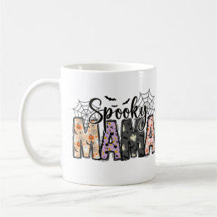 Caneca De Café Spooky Mama – Halloween Fofo para Mães
