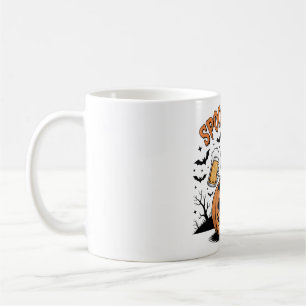 Caneca De Café Spooky Sips Skeleton Lizard Halloween