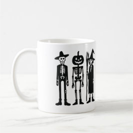 Caneca De Café Spooky Skeleton Trio Halloween Mug