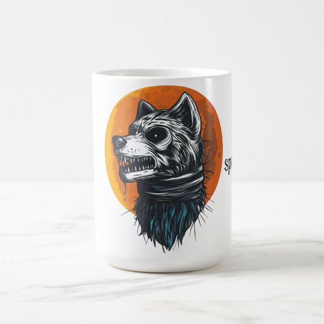 Caneca De Café Spooky Werewolf (Centro)