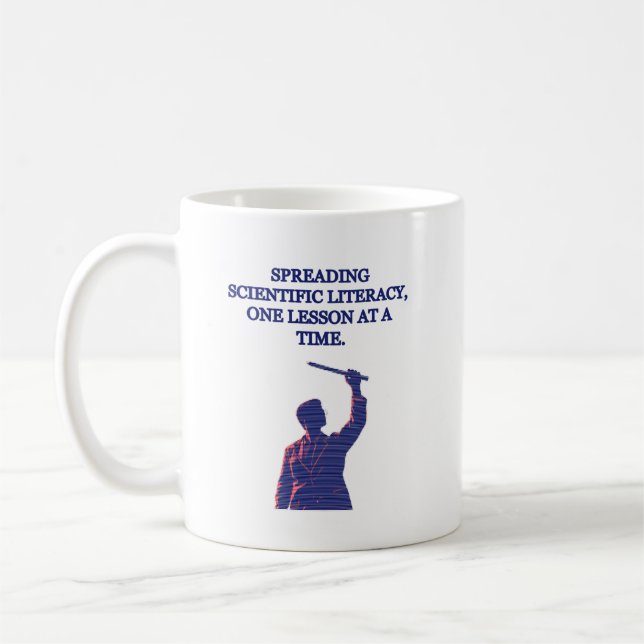 Caneca De Café Spreading Scientific Literacy One Lesson At A Time (Esquerda)