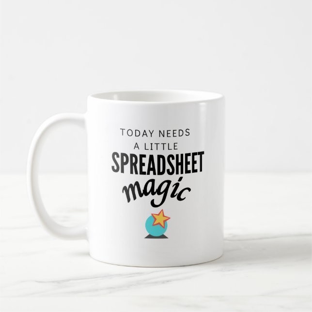 Caneca De Café Spreadsheet Magic Mug (Esquerda)