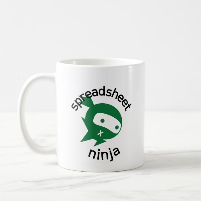 Caneca De Café Spreadsheet Ninja Coffee Mug (Esquerda)