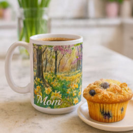 Caneca De Café Spring  Blooming Daffodils Mom 