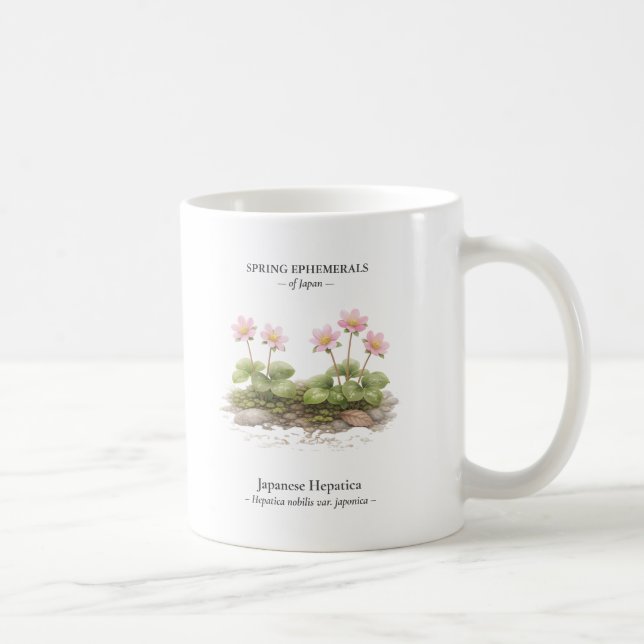 Caneca De Café Spring Ephemerals of Japan – Japanese Hepatica (Direita)