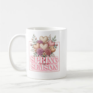 Caneca De Café Spring Floral Hearts Coffee Mug