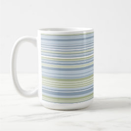 Caneca De Café Spring Rain and Tropical Blue Stripes