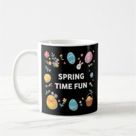 Caneca De Café Spring Time Fun Flowers and Easter Eggs Coffee Mug