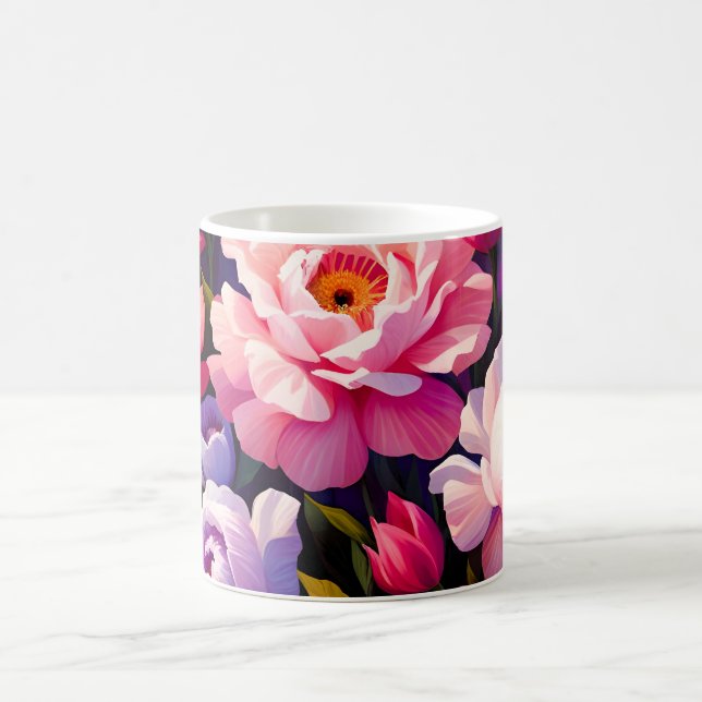 Caneca De Café Spring Zen Sunrise Pink Blossom Garden  (Centro)