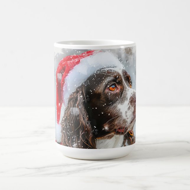 Caneca De Café Springer Spaniel Cão Festivo de Natal (Centro)