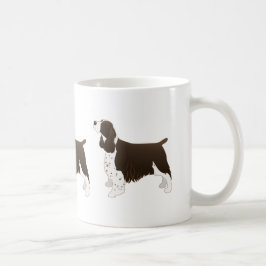 Caneca De Café Springer Spaniel Dog Básico Silhouette Brown