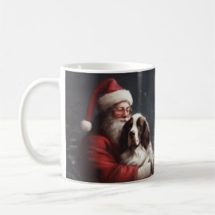 Caneca De Café Springer Spaniel Papai Noel Natal Festivo