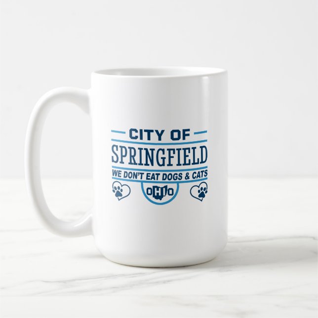 Caneca De Café Springfield Ohio Não Comemos Cães e Gatos (Esquerda)