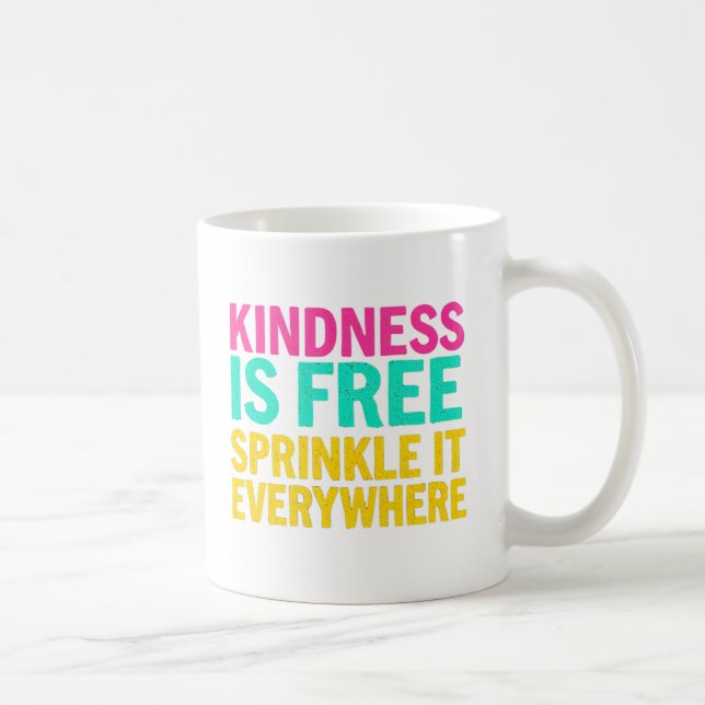 Caneca De Café Sprinkle Kindness: Citação Inspiracional (Direita)