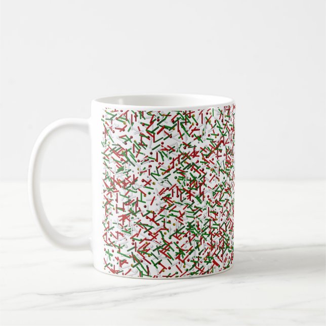 Caneca De Café Sprinkles doces com Bolinhas Mug, Branco (Esquerda)