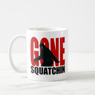 Caneca De Café Squatchin ido (vermelho & preto)