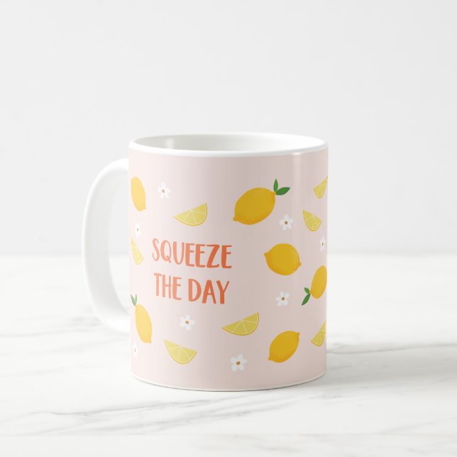 Caneca De Café Squeeze the Day (Frente Esquerda)