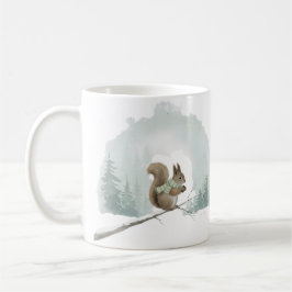 Caneca De Café Squirrel Mug Cute Watercolor Winter Christmas Gift