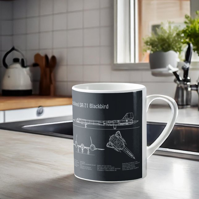 Caneca De Café SR-71 Blackbird - Planos de bordo PD (Criador carregado)