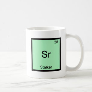 Caneca De Café Sr - Camiseta do Símbolo do Elemento Químico Engra