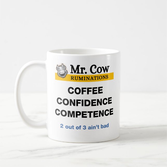 Caneca De Café Sr. Cow, Competência de Confiança no Café (Esquerda)