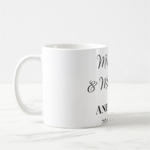 Caneca De Café Sr e Sra adicionam data ano presente de casamento