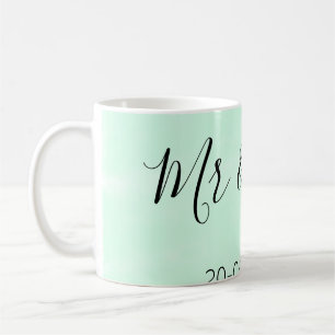 Caneca De Café Sr e Sra adicionam nome da família data ano favor 