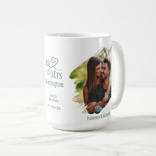 Caneca De Café Sr e Sra Tipografia de Coração Foto Lembrança