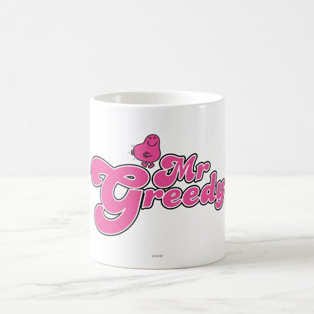 Caneca De Café Sr. Greedy | Letra rosa (Centro)