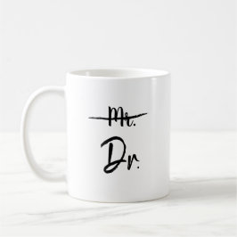 Caneca De Café Sr. Line Strikethrough Dr. Graduation Gift