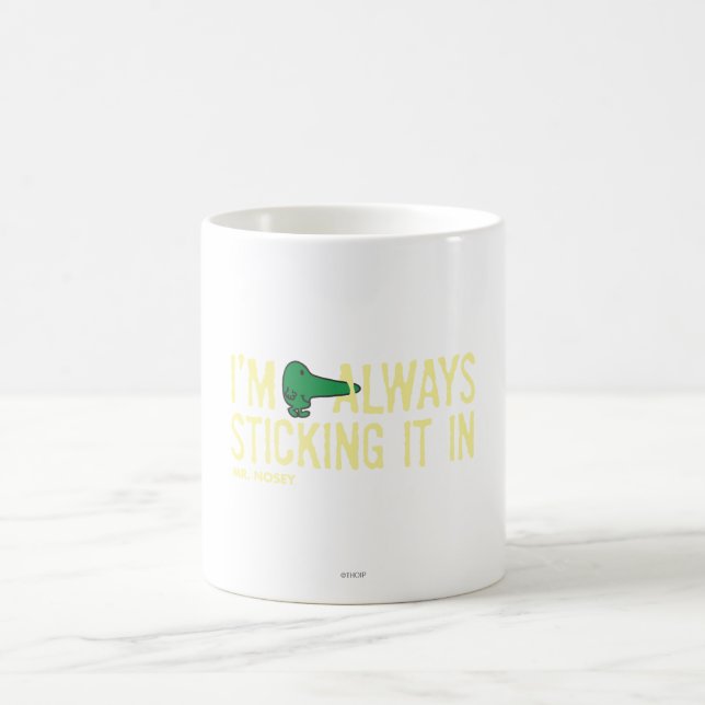 Caneca De Café Sr. Nosey NPoing | Letra amarela (Centro)