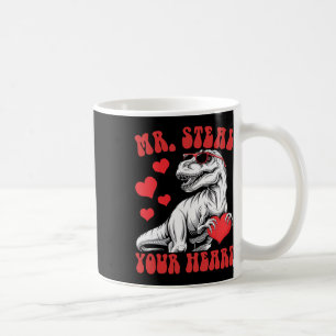 Caneca De Café Sr. Roube Seu Coração Coração T-rex Dinossauro Dia